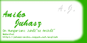 aniko juhasz business card